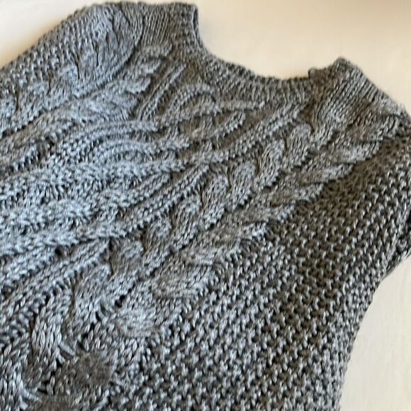 Tularosa x REVOLVE Sweater Womens Angie Cable Knit XSmall Grey Wool‎ Blend - Picture 3 of 7